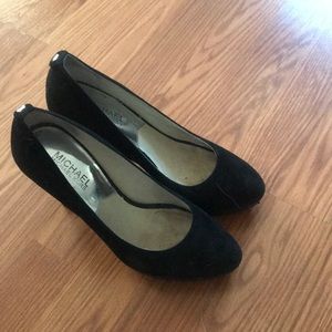 Michael Kors Black suede platform heels 7.5
